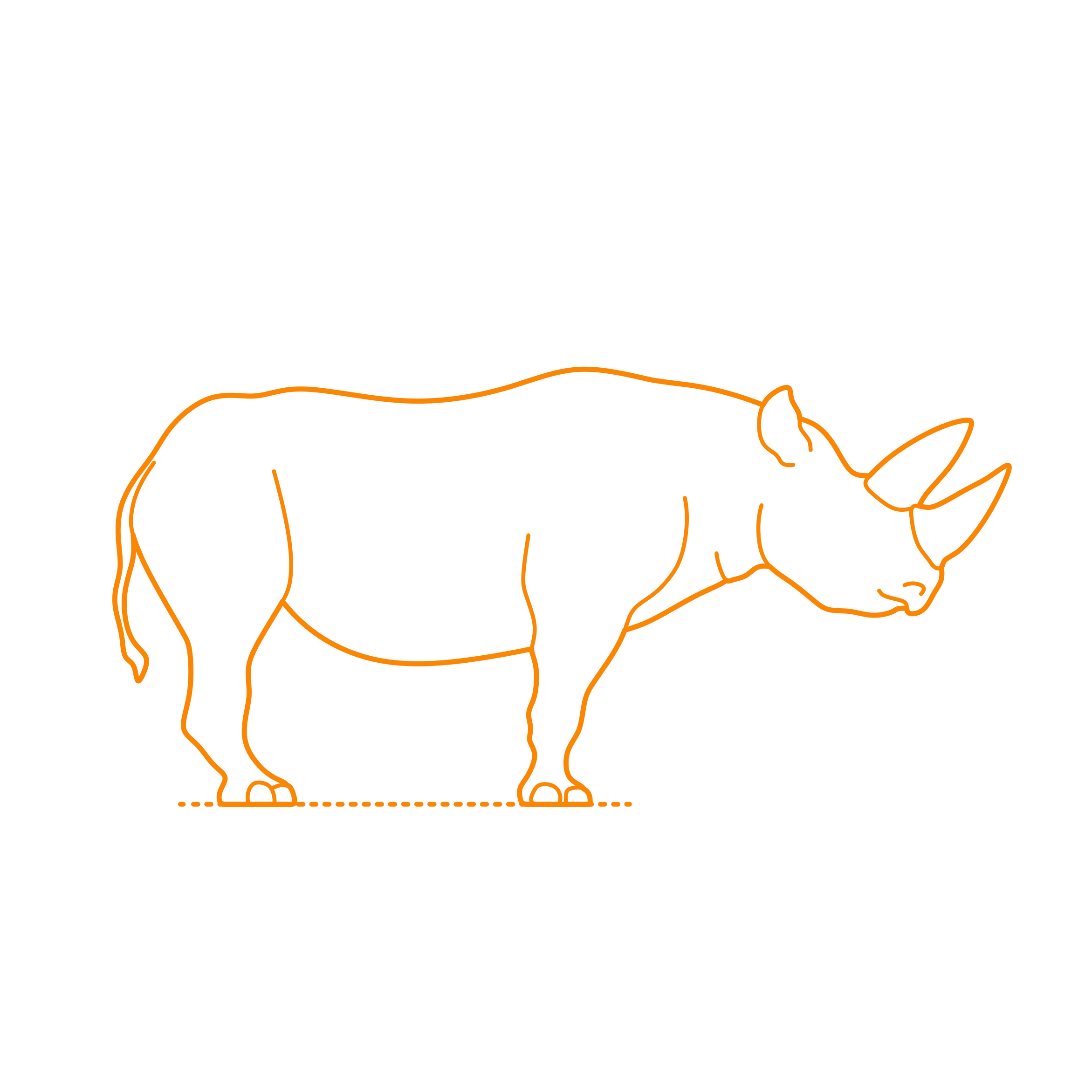 Animals Rhinos Black Rhinoceros Outline Drawing Svg Vector Free Vectors